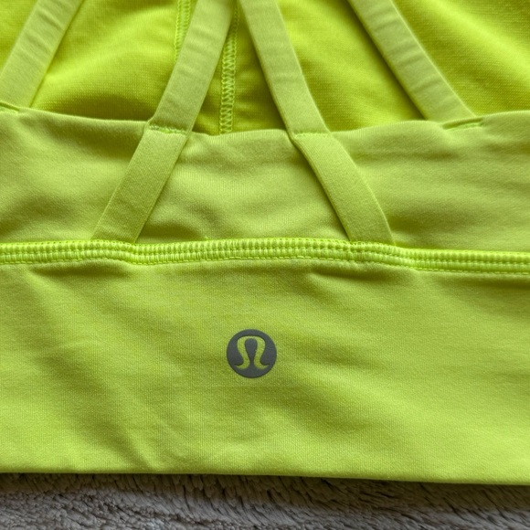 Lululemon Energy Longline Bra *Medium Support, B–D Cups in Electric Lemon Sz. 8 - Picture 6 of 12